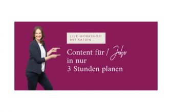 Workshop Content Jahresplanung von Katrin Hill